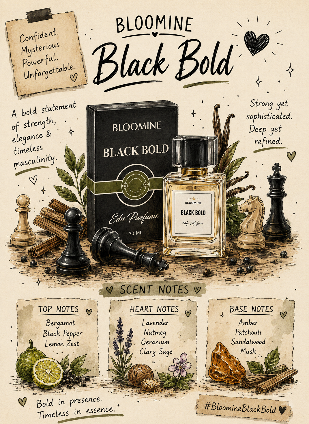 Black Bold, masculine & sophisticated